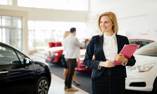 Professional Salesperson in Car Dealership